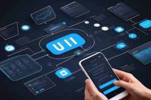 Ux ui schemat przepływu rozwój aplikacji prototyp projektowanie koncepcja doświadczenia użytkownika