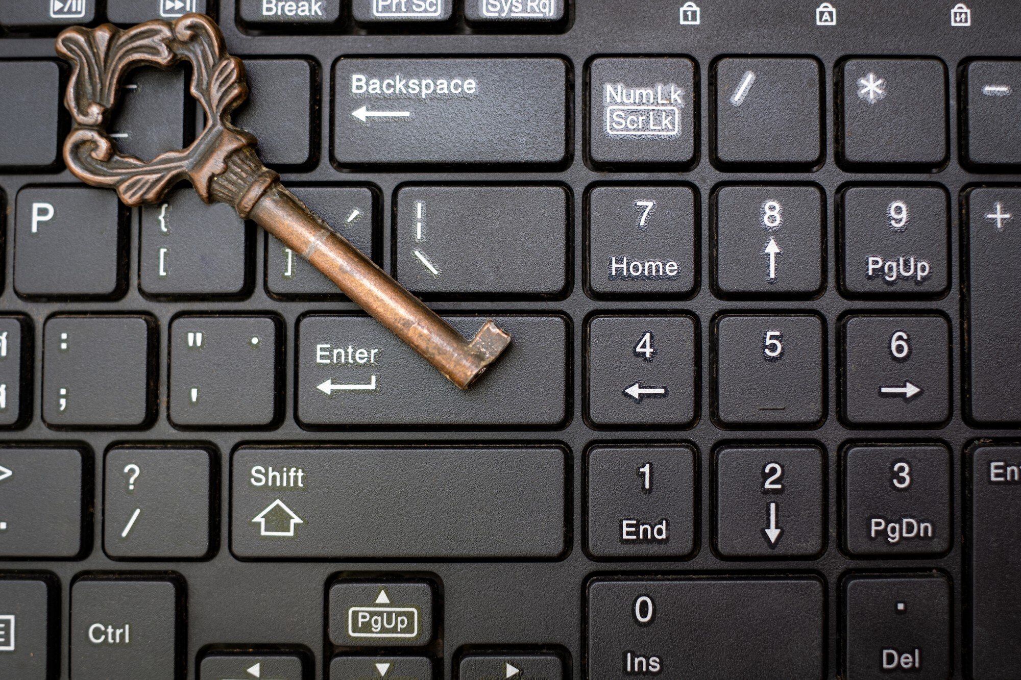 Zamknij stary klucz i naciśnij przycisk klawiatury komputera, Ochrona danych według kluczowej koncepcji