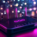 Nowoczesny szybki router 5G dla bezpiecznych sieci domowych i ulepszona technologia komunikacji internetowej