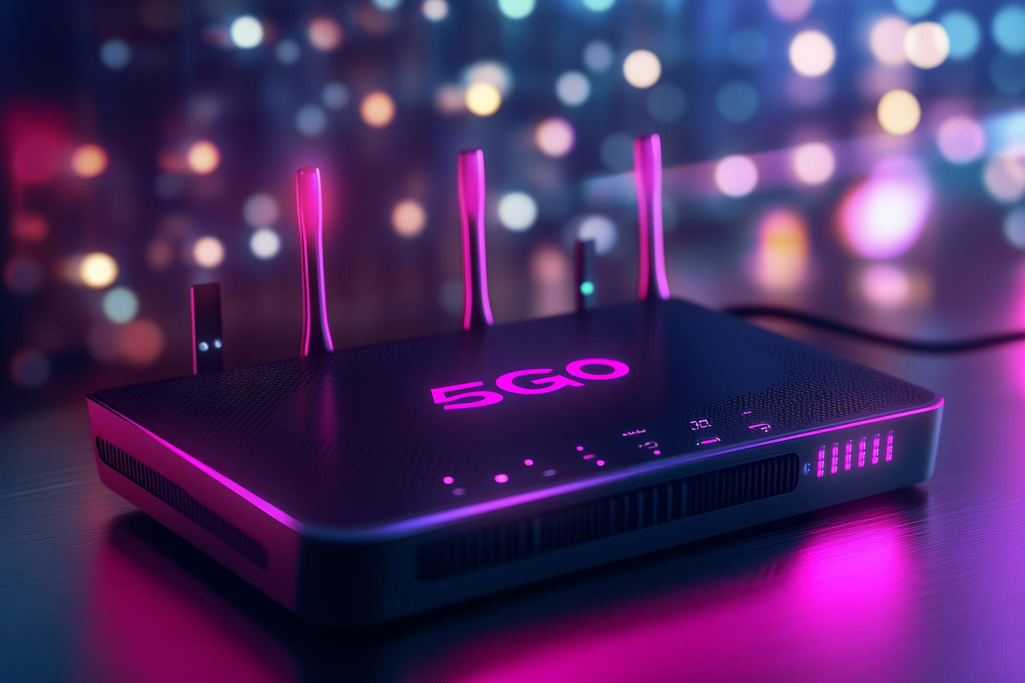 Nowoczesny szybki router 5G dla bezpiecznych sieci domowych i ulepszona technologia komunikacji internetowej