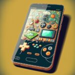 Smartfon z ikonami i grafiką