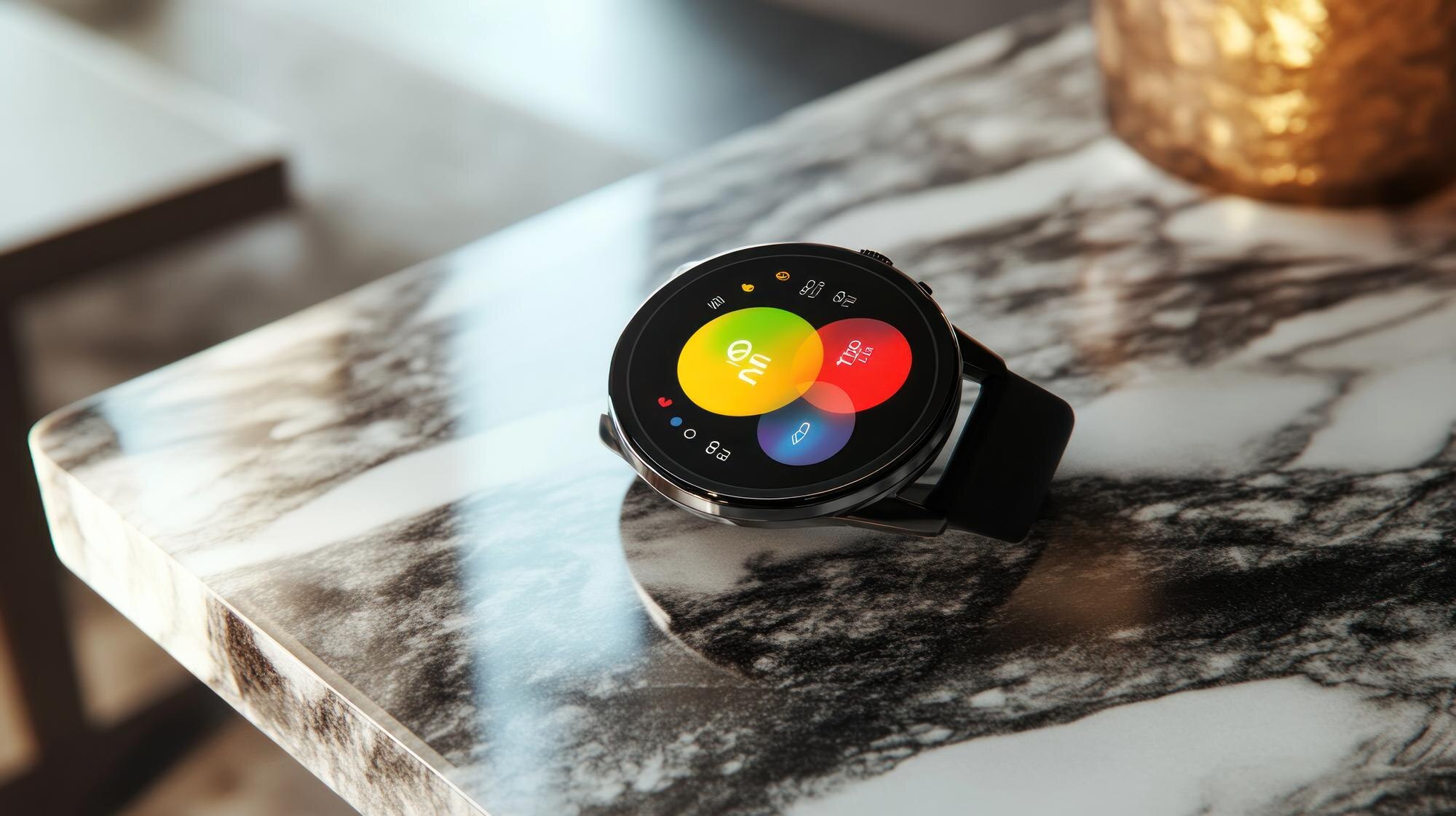 Smartwatch aplikacja zdrowotna wnętrze domu
